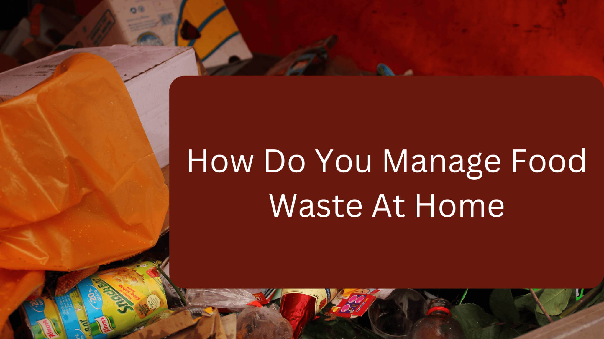 How Do You Manage Food Waste At Home gardener Learn Gardening