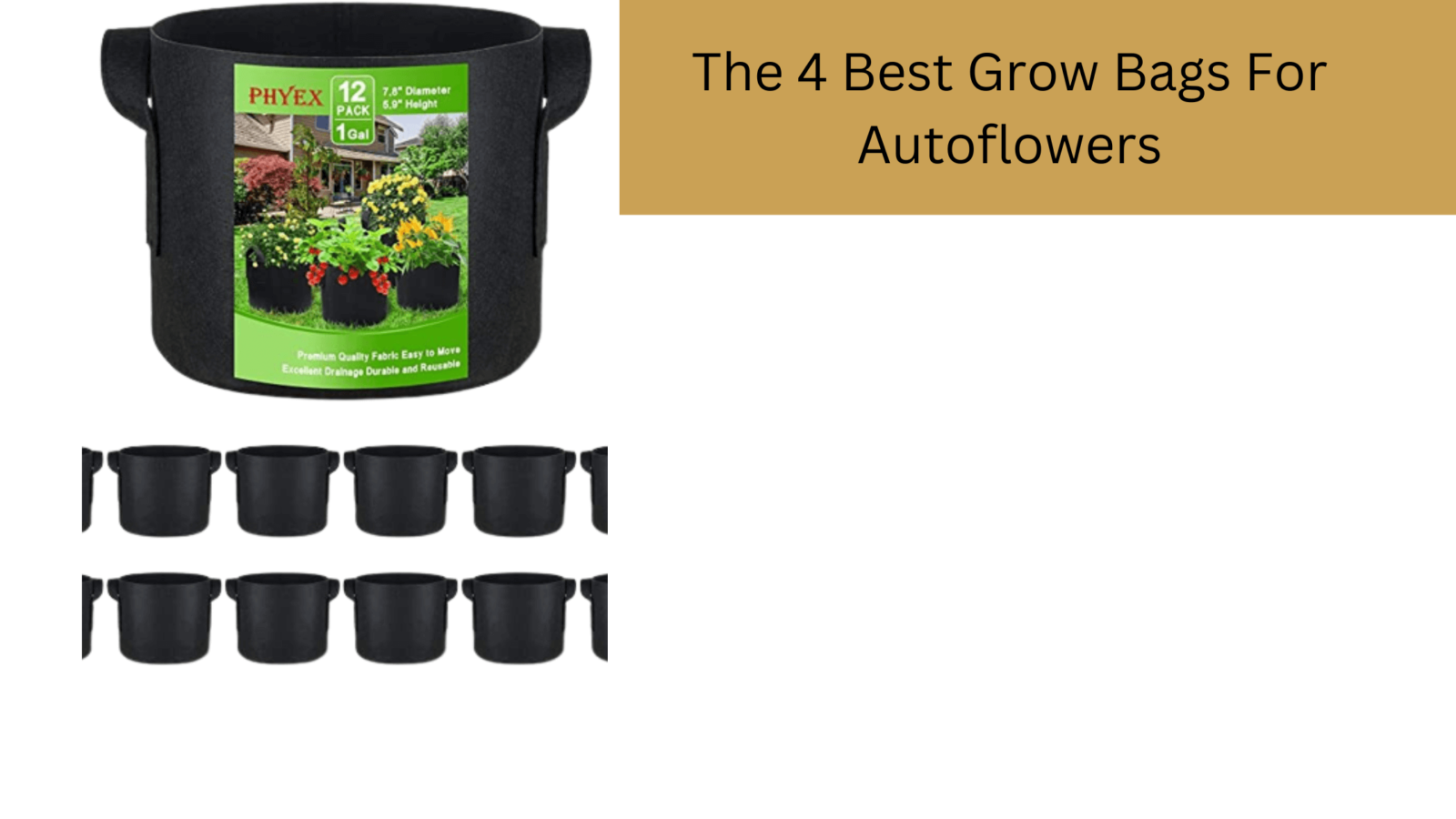 The 4 Best Grow Bags For Autoflowers - Webgardener - Learn Gardening