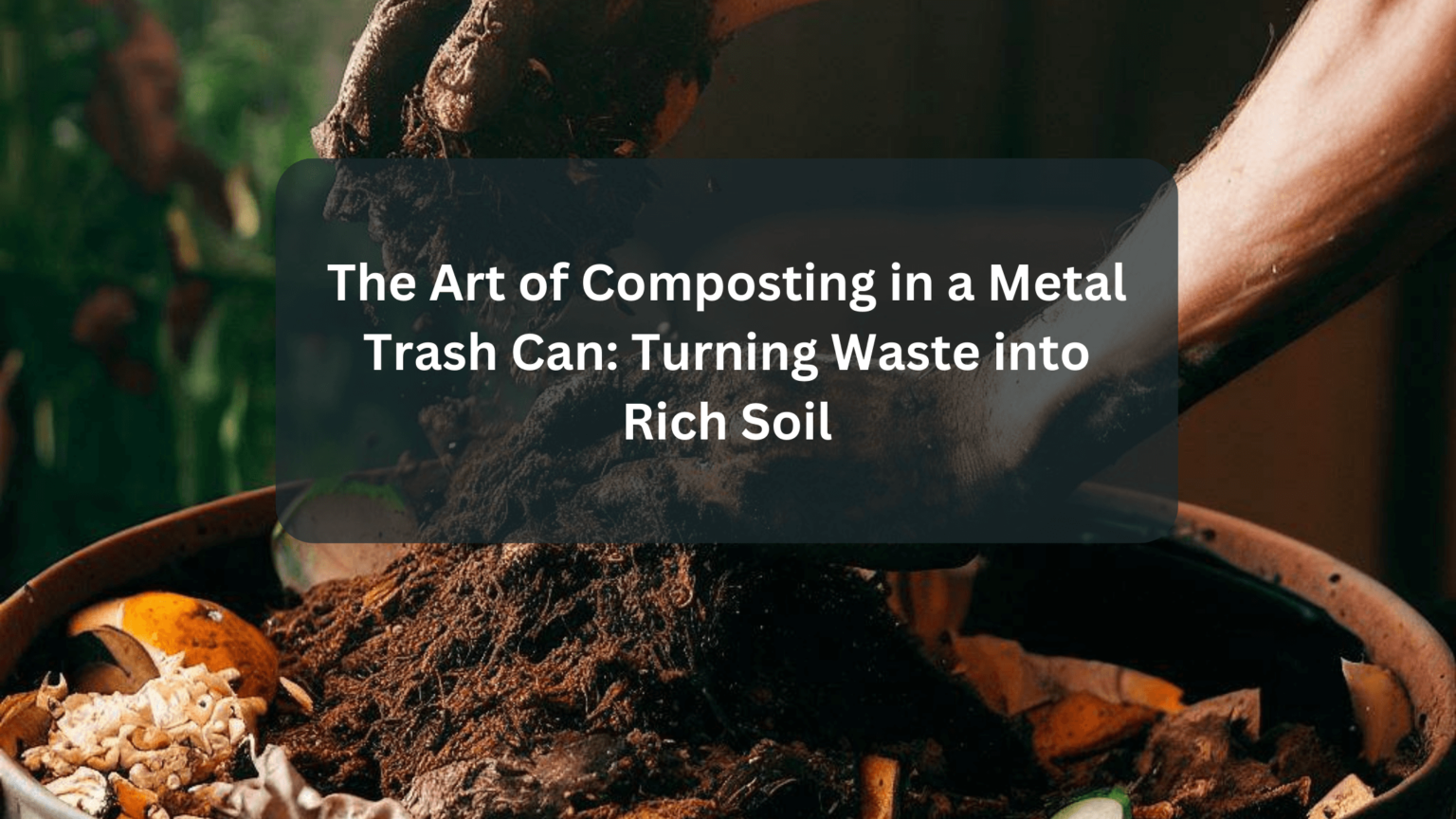 The Art of Composting in a Metal Trash Can Turning Waste into Rich