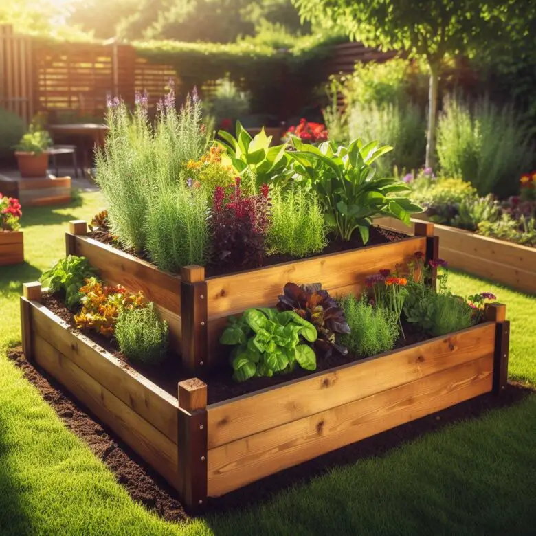A beautiful raised garden bed in my backyard, best raised gardening beds